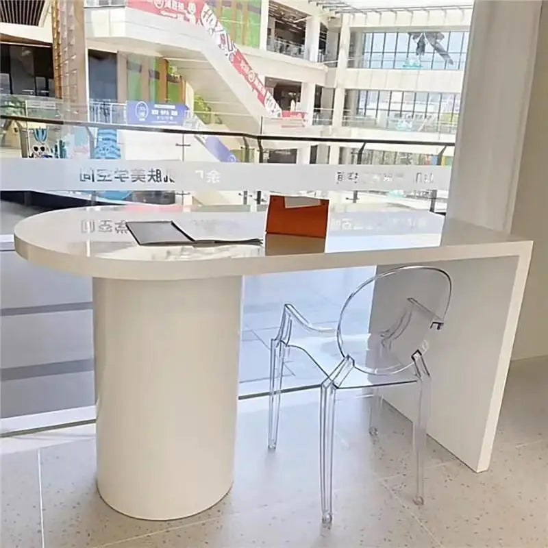 Modern Design Office Desk Luxury Long Organizers Nordic Aesthetic Office Desk Space Saving Reception Scrivania Salon Furniture