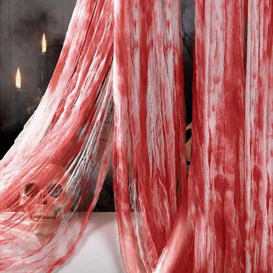 Halloween Decorations,Horror Bloody Gauze Spider Web,Creepy Party Decoration,Halloween Haunted House Party Props