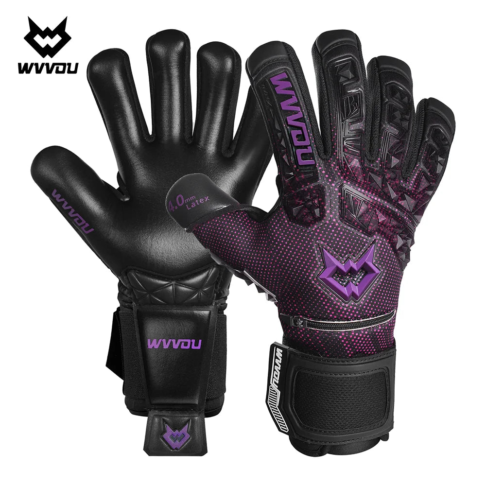 WVVOU Soccer Goalie Gloves for Adults and Youth, High Performance Goalkeeper Gloves with 5 Detachable Finger Saves