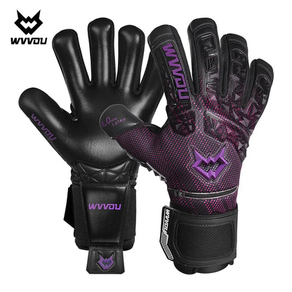 WVVOU Soccer Goalie Gloves for Adults and Youth, High Performance Goalkeeper Gloves with 5 Detachable Finger Saves
