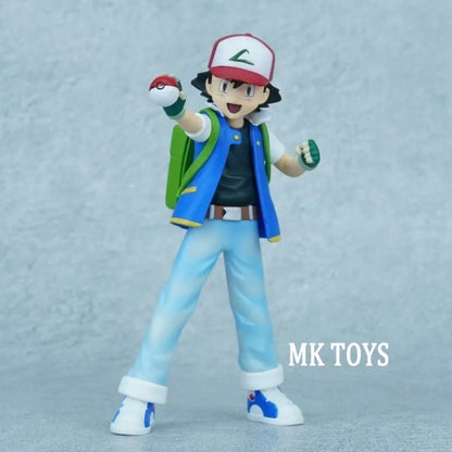 Anime Pokemen Figure Ash Ketchum Misty Brock Action Figures Pvc Statue Desktop Ornamen Collection Model Toys Gifts 13-15cm