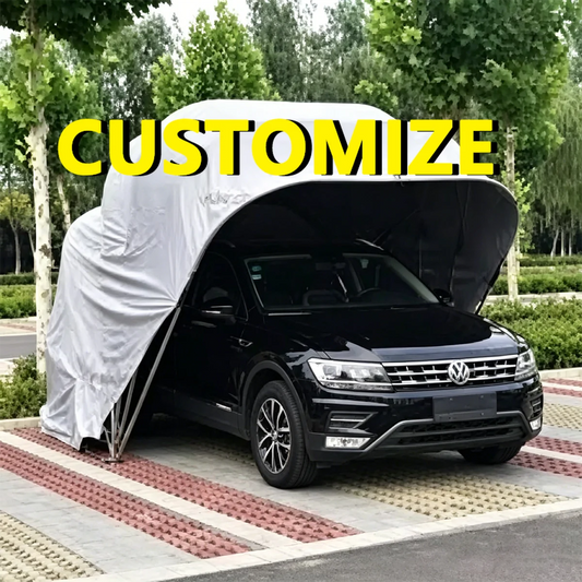 Any Size Custom Fully Automatic Folding Carport Waterproof Sunshade Mobile Garage Outdoor Parking Shelter Durable Oxford Fabric
