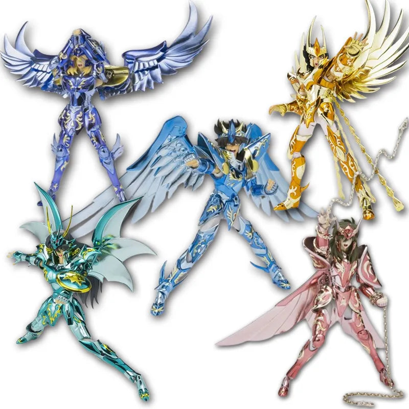 19cm Anime Sacred Saint Seiya Figure Phoenix Ikki Hyoga Seiya Shiryu Standing Figure Toy Collection Decoration Japanese Dolls
