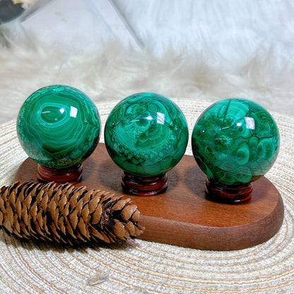 Malachite Pattern Sphere Ball Gemstones Reiki Energy Ore Natural Crystals Healing High Quality Home Decorations Room Decor Gift