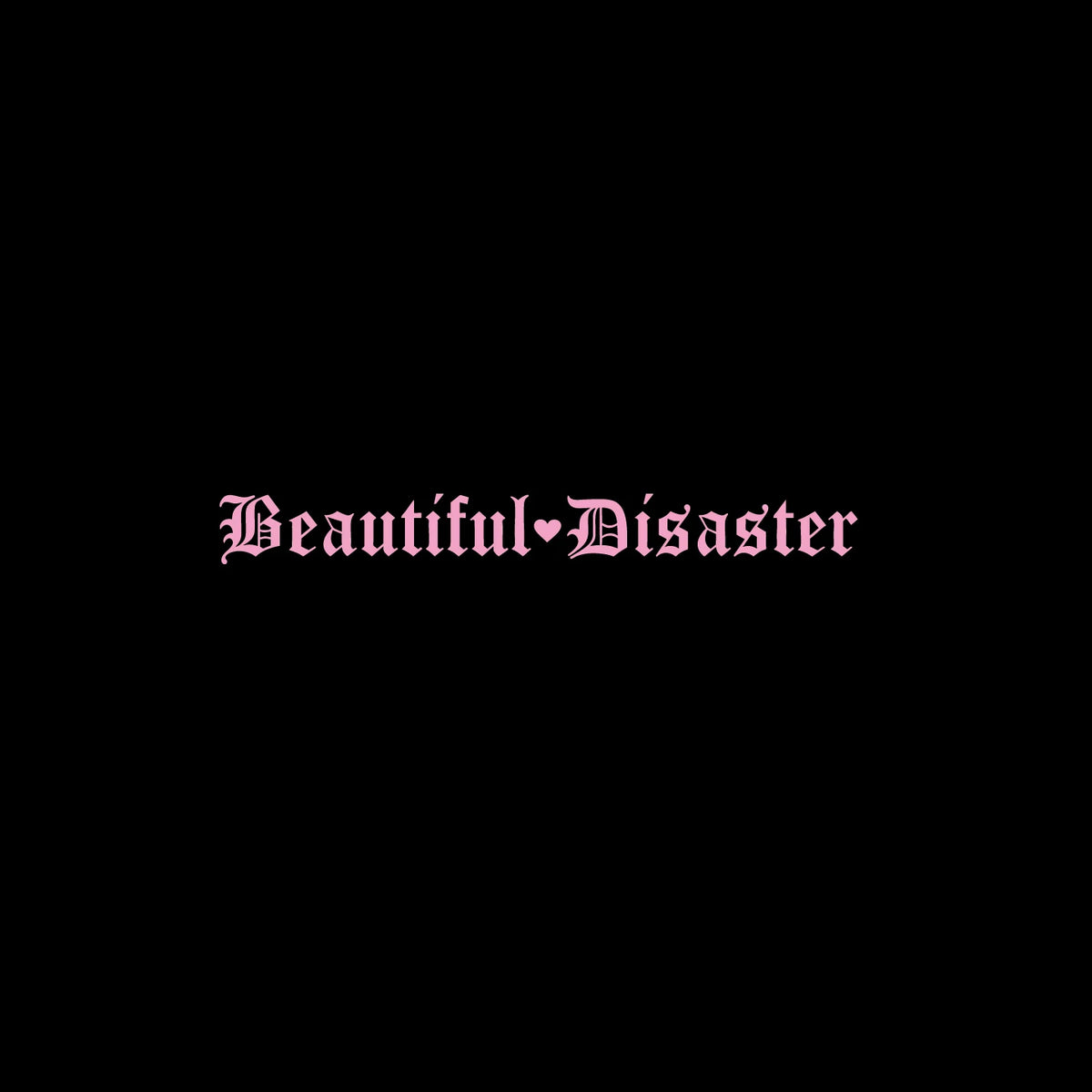Beautiful Disaster Gothic Letter Vinyl Car Sticker JDM Modified Front and Rear Windshield Car Stickers Waterproof
