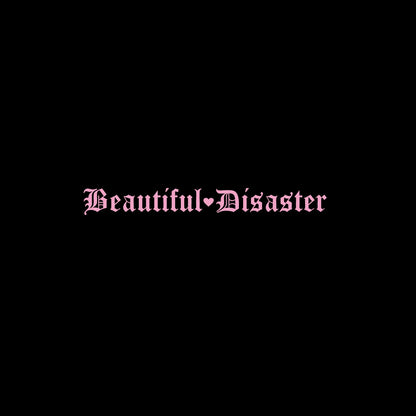 Beautiful Disaster Gothic Letter Vinyl Car Sticker JDM Modified Front and Rear Windshield Car Stickers Waterproof