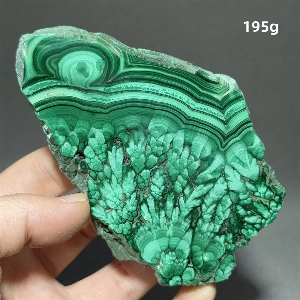 5A+ Natural Malachite Mineral Raw Stone Slice Home Office Feng Shui Decoration Therapy Spiritual Meditation Gem
