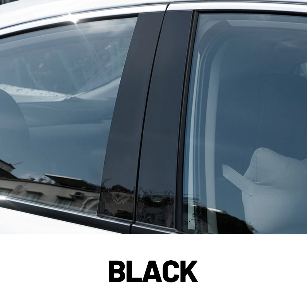 Glossy Black Carbon Fiber Window Door Deal B C Pillar Post Cover Sticker For Porsche Macan 95B 2014-2022 2015 2016 2017 2018