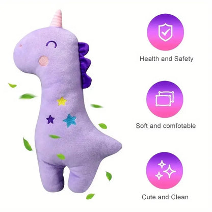 A Must - buy! Cute Dinosaur and Unicorn - shaped Car Seat Belt Shoulder Covers, Made of Plush Material, Universal for All Cars