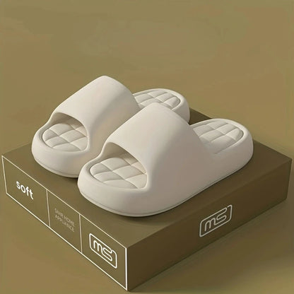 Women Cloud Thick Platform EVA Slide Slippers Grid Cushion Insole Soft Non Slip Indoor Outdoor Sandals