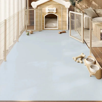 Pet Floor Mat PVC Waterproof Urine-proof Leather Carpet Solid Color Dog Enclosure Mats Large Size Rug Wipeable Kitchen Rugs 양탄자