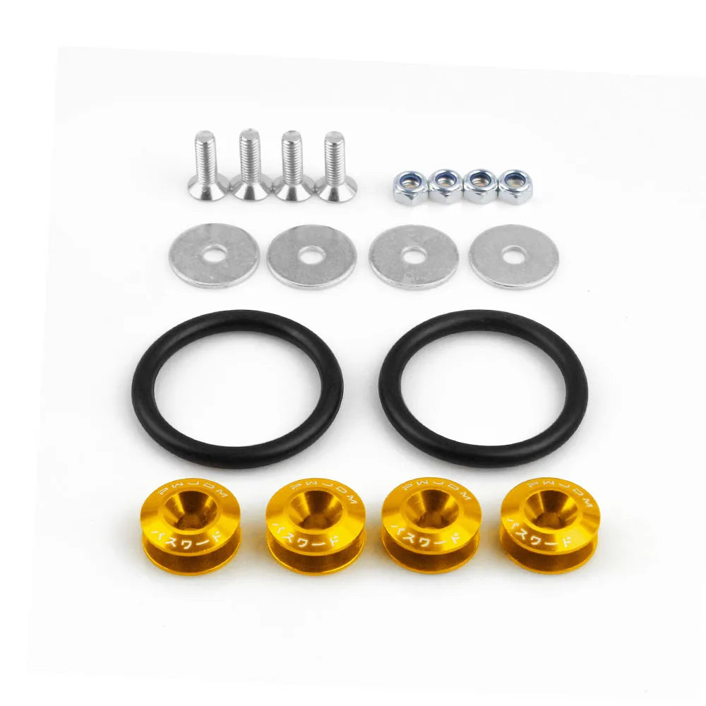 Aluminum JDM Quick Release Fasteners Bumper For Car Trunk Fender Hatch Lids Kit