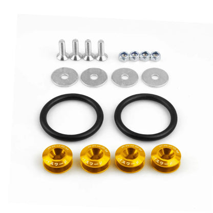 Aluminum JDM Quick Release Fasteners Bumper For Car Trunk Fender Hatch Lids Kit