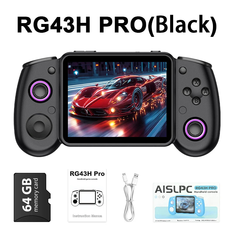 RG43H PRO Retro Handheld Game Console 22000+ Games 4.3" IPS Screen Dual System 4000mAh 2.4G WIFI Portable Handheld Video Player
