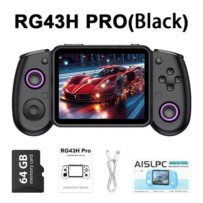 RG43H PRO Retro Handheld Game Console 22000+ Games 4.3" IPS Screen Dual System 4000mAh 2.4G WIFI Portable Handheld Video Player
