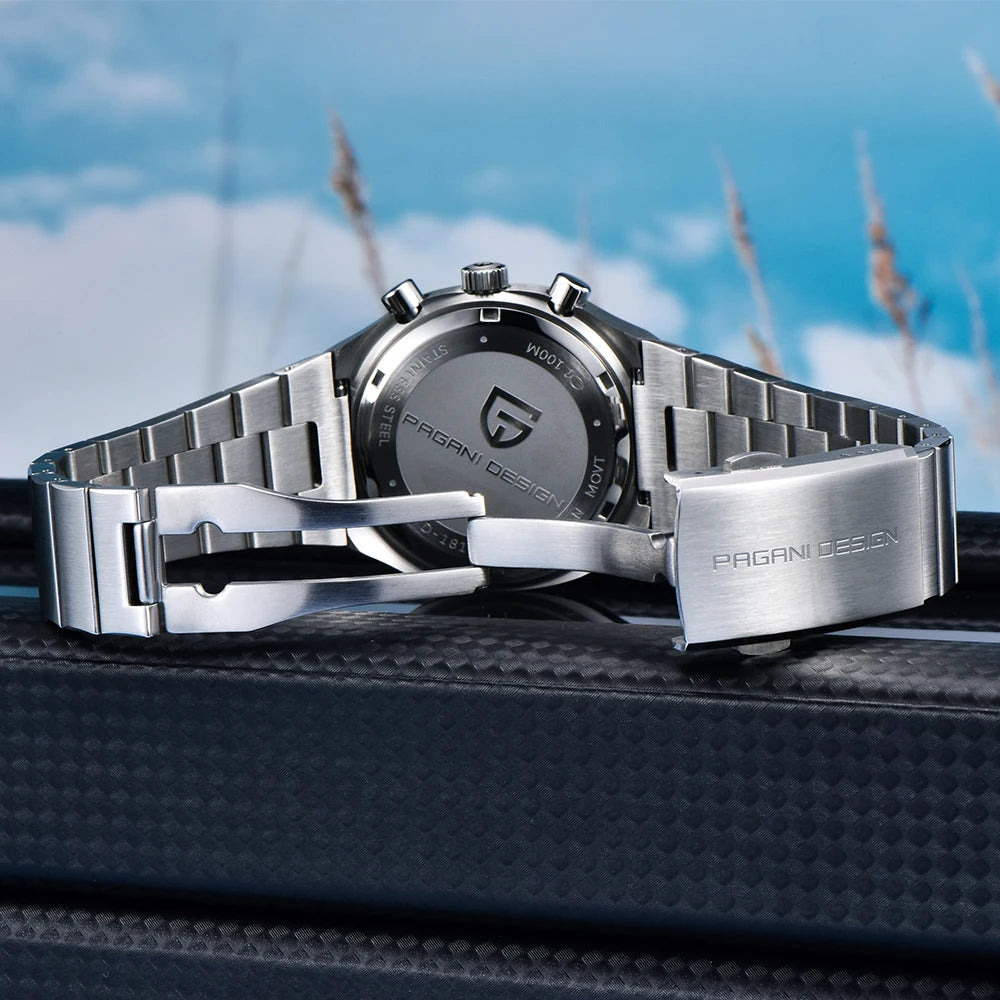 PAGANI DESIGN New 40mm Men's Quartz Watches Japan Miyota Movement Sapphire Stainless Waterproof Luminous Reloj Hombre PD1819