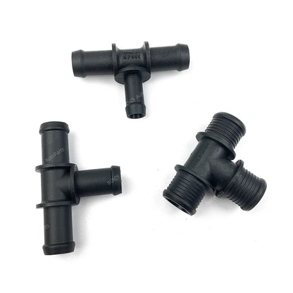 BOICY Coolant Water Pipe Tee Connector Car Black Auto 3 Way Tee Heater Water Hose Fitting Connector Kit for VW Audi Skoda Seat