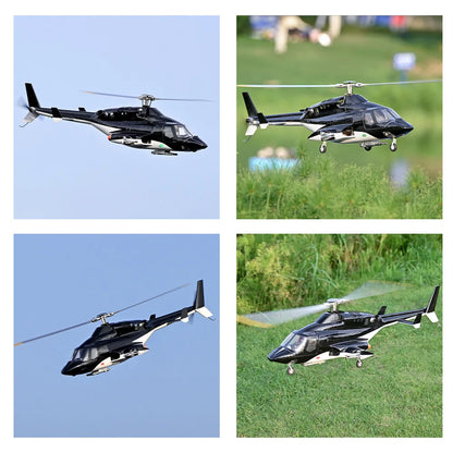 FLYWING Airwolf Scale Helicopter with Retractable landing gear ACE LED Light Auto return 470 Size FLY WING Airwolf RC Helicopter