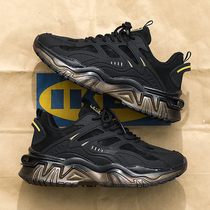 Men's Casual Sports Shoes, Suitable for All Seasons, Large Size Men's Everyday Footwear, with Thick-Soled Cushioning and Low-Top Design, Both Stylish and Practical, Ideal for Commuting; Reinforced Shoelace Design, Non-Slip an