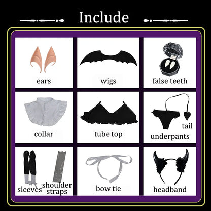 Kitagawa Marin Cosplay My Dress Up Darling Cosplay Costume Headwear Ears Wings Tail Sexy Bikini Women Dress Wig Party Outfit