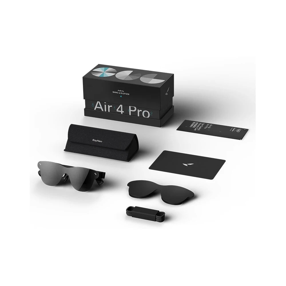 Rayneo Air 4/4 Pro AR Glasses 4K Video, HDR10, 135" Virtual Screen, Head-Mounted XR Support, Bluetooth, DP Compatible