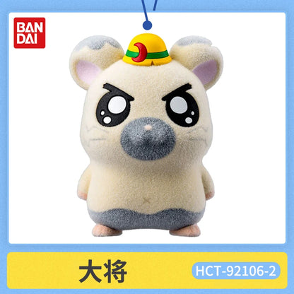 Bandai Genuine Hamtaro Hamster Collection Ornaments Anime Figure Model Kawaii Doll 6pcs Desktop Decoration Collection Toys Gifts