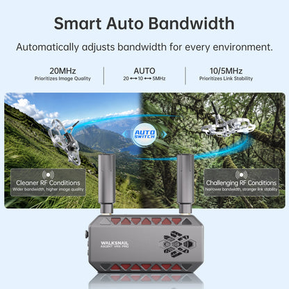 Walksnail Ascent VRX Pro Receiver Supports All FPV Goggles and Displays with HDMI Input Can Be Used with Ascent Lite+ VTX