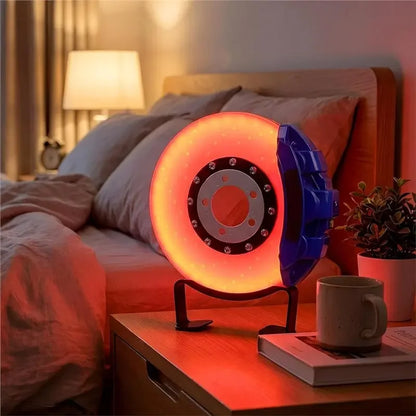 DIY Brake Disc LED Atmosphere Charging Desktop Wall-mounted Night Light Ornament
