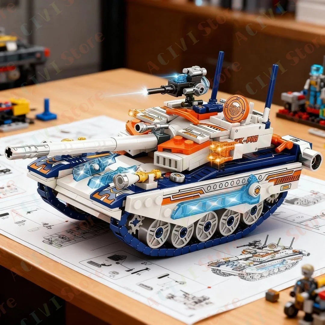 2026 New Aircraft Carrier DF Missile Launcher Army Boat Plane Model Warships Military Tank Building Blocks for Boys Bricks Toys