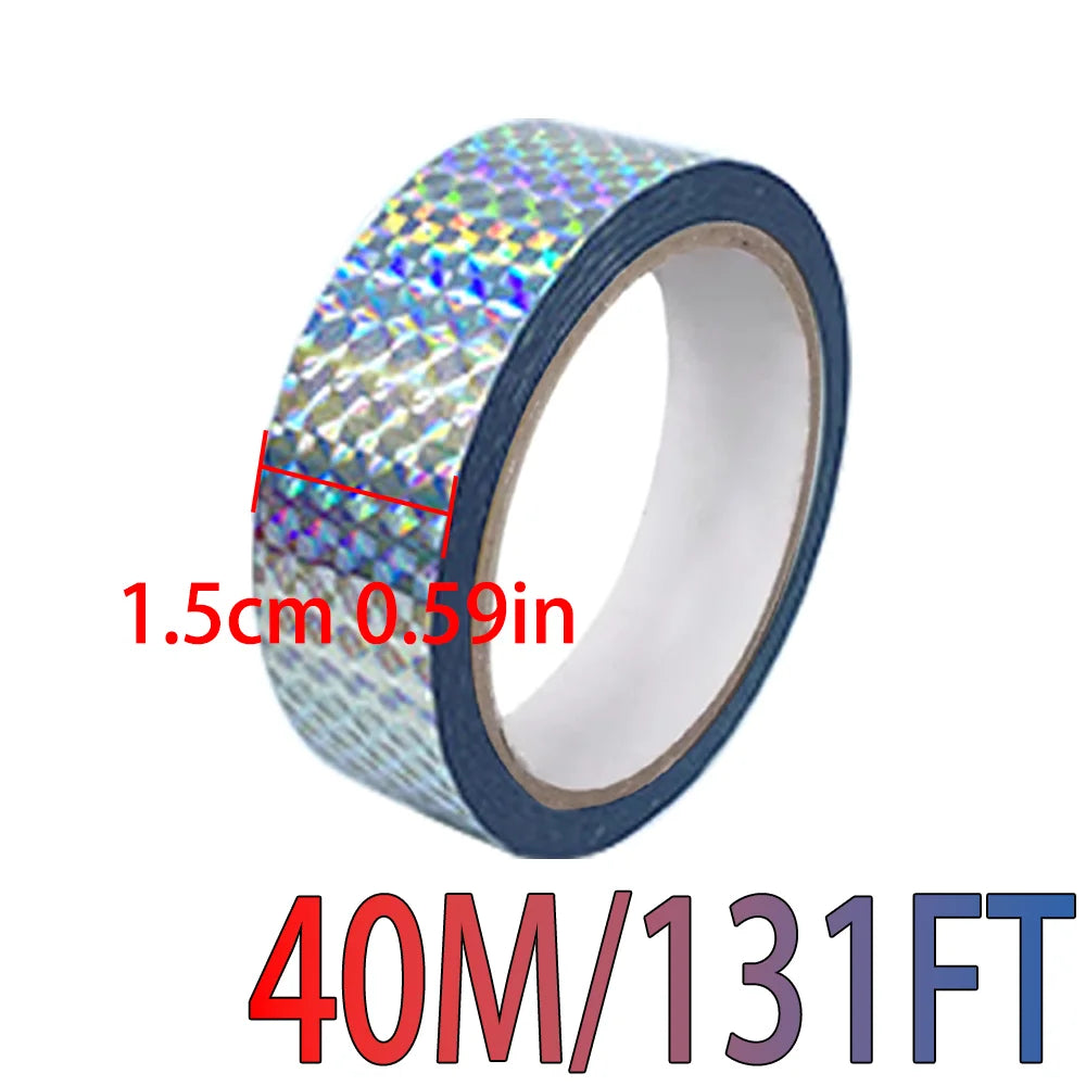 Holographic Laser Tape, Self-Adhesive Glittery Decorative Tape, Party Gift Packaging, DIY Hot Stamping Gold and Silver Stickers
