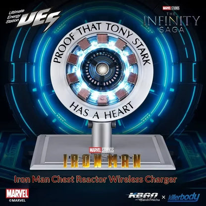 Genuine Killerbody Marvel Iron Man Alloy Base Wireless Magnetic Charger, Stable Performance, Exquisite Craftsmanship  Gift