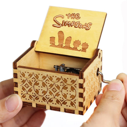 Wooden Anime Figure Music Box Pirates of the Carib Davy Jones Jack Sparrow Creative Birthday Christmas Day Gift