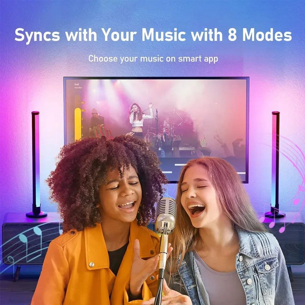 Tuya Wifi RGB Atmosphere Night Light LED Music Rhythm Atmosphere Pickup Lamp APP Remote Bluetooth Control Light Game Festival