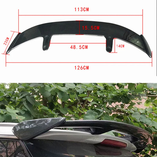 Car Spoiler Universal Wing Racing Hatchback Wings Car Tail Exterior Trim ABS Spoilers GT Carbon Fiber Tail Wing Car accessories