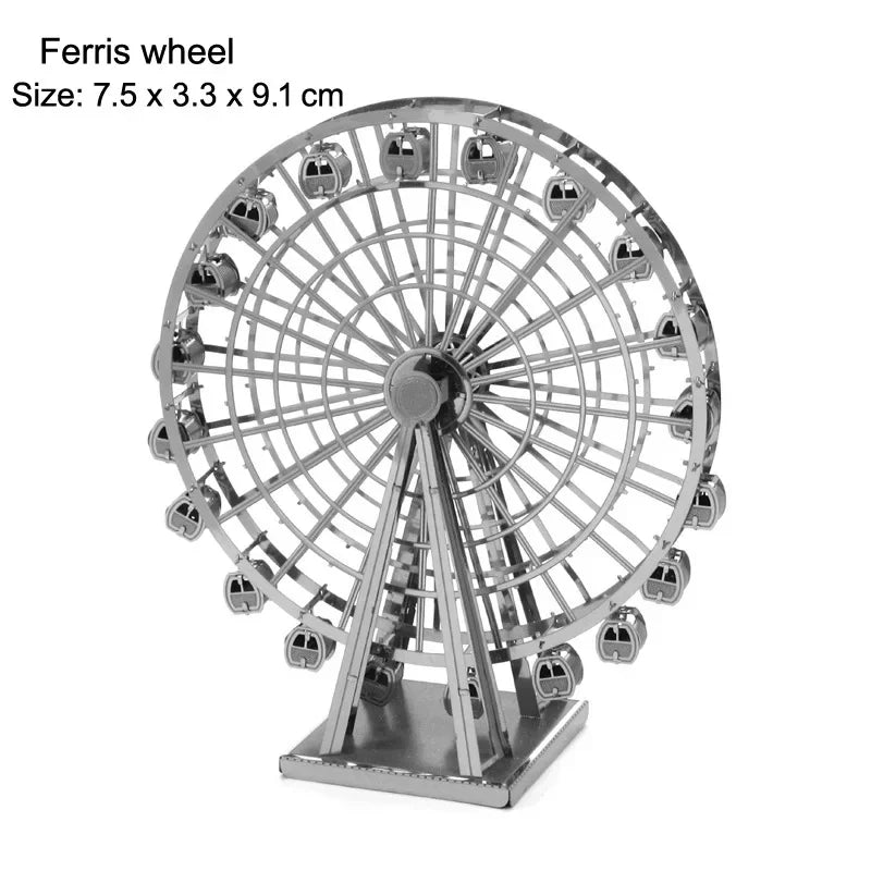 3D Metal Puzzle Yue Yang Tower Chinese Classical Architecture Assembly Model Kits DIY Laser Cut Jigsaw Puzzle Toy For Kids Adult