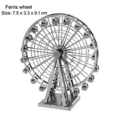 3D Metal Puzzle Yue Yang Tower Chinese Classical Architecture Assembly Model Kits DIY Laser Cut Jigsaw Puzzle Toy For Kids Adult