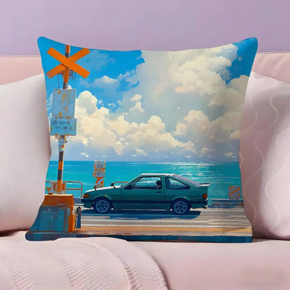 Classic retro car AE86 Pillow Case Pillowcase Ultra Soft Skin Friendly Fabric Cloud Like Comfort & Concealed Zipper