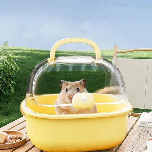 Transparent Handheld Hamster Cage Outdoor Large Space Golden Retriever Hare Special Use Hamster Cage Portable Hamster Home
