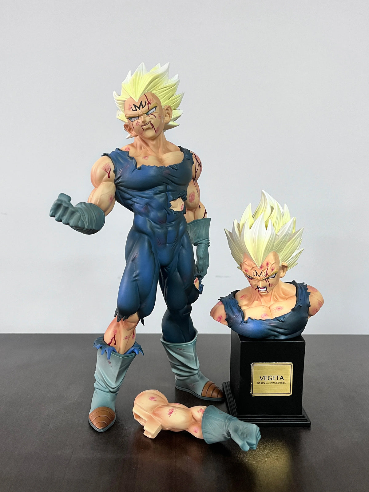 In Stock: Vf Statue, Dragon Ball Z Vegeta Figure, Replaceable Head Sculpture, Majin Vegeta Articulated Figure, 28cm/11.02 Inches