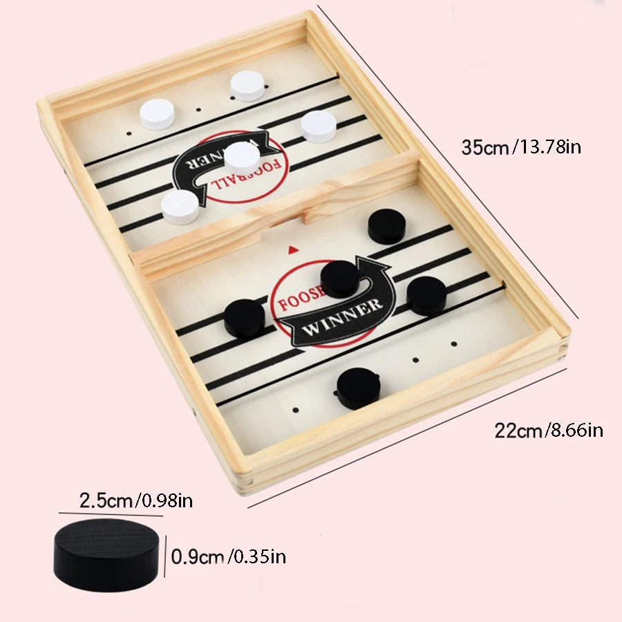 1PC Wooden Bouncing Chess Interactive Chess Bouncing Chess Bouncing Marbles Table Hockey Bouncing Table Soccer Game