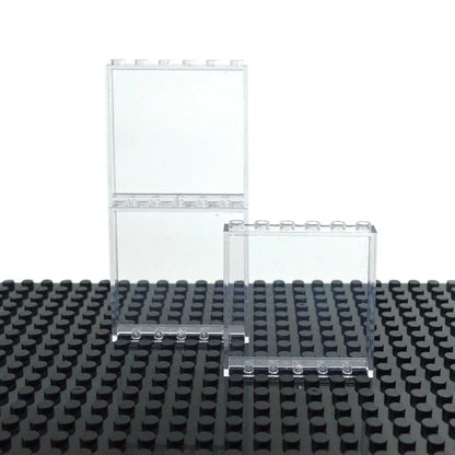 DIY Building Block 10pcs Door Window Frame Wall City 1x6x5 1*4x3 Glass Transparent Panel House Parts MOC Bricks 59350 59349 Toy