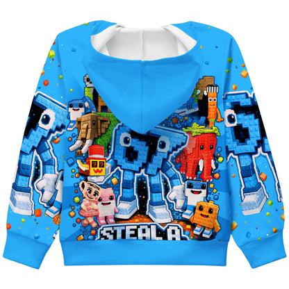 Hot Six Seven Zip Up Hoodies Children's Funny 67 Steal A BrainRot Sweatshirts Clothes Girl Boy Zipper Casual Fashion Tops