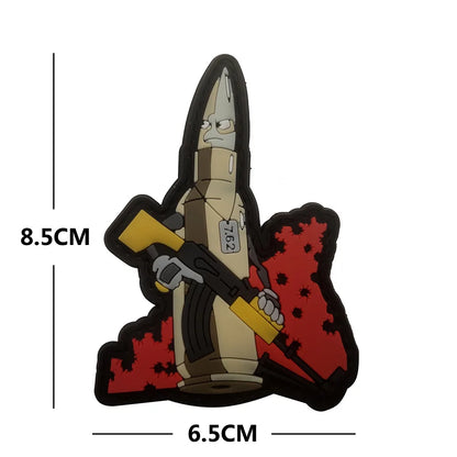 Outdoor Military Enthusiast Bag with Accessories - Bearded Tactical Morale Badge - High-definition PVC Arm Badge Backpack Patch