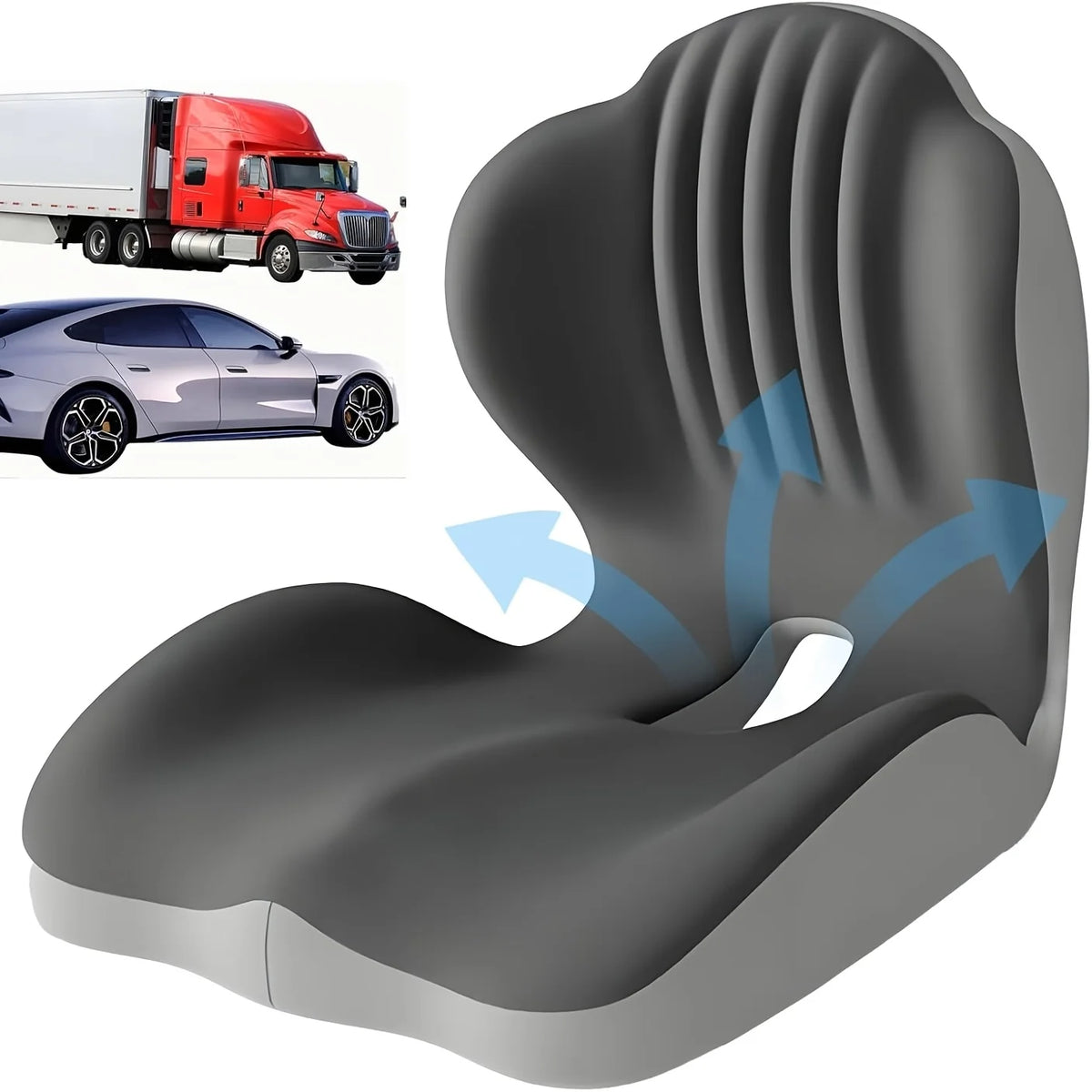 Ergonomic Memory Foam Seat Cushion For Office Car Home Back Support Pain Relief Breathable Design Desk Organizer Desktop