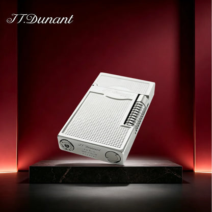 JT.Dunant Lighter Luxury Gold Double Flame Ignition Ding Sound Refillable Butane Gas Lighter Best Gift for Men Husband Boyfriend