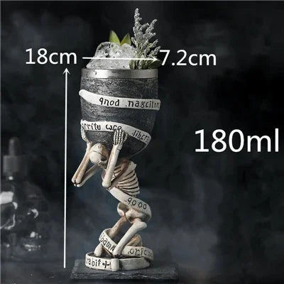 600ml Viking Skull Mug Stainless Steel Coffee Mugs Travel Cup Horn Drinking Tea Mug Halloween Decoration Ceramic Tiki Mug