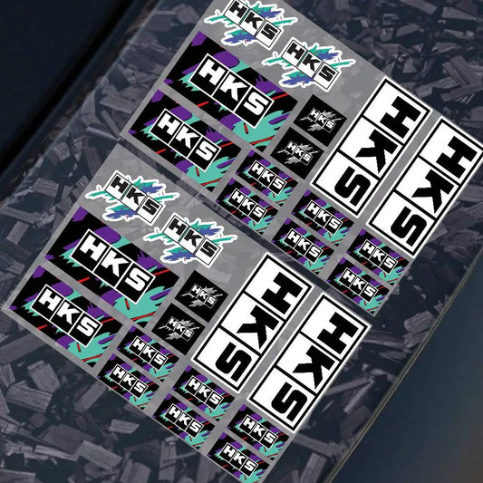 1PC Motorcycle Car Locomotive Reflective Laser Sticker Styling Vinyl Decal Stickers Decoration FOR H-HKS