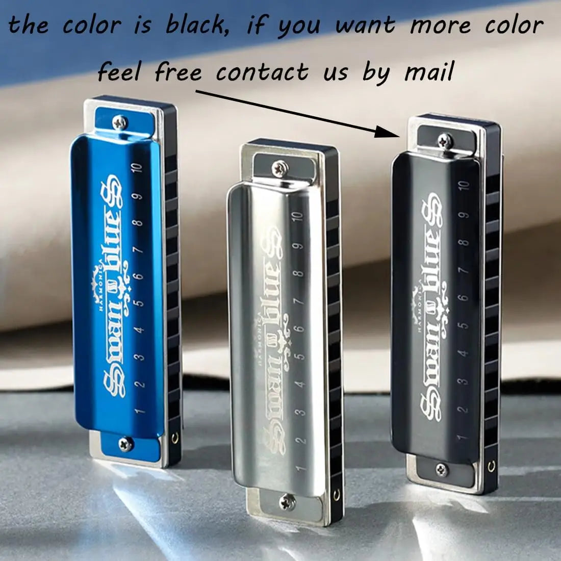 Blues Harmonica Armonica Mouth Organ Harp 10 Holes Harmonica Key of C Diatonic Professional Advanced Music Instrument for Adults