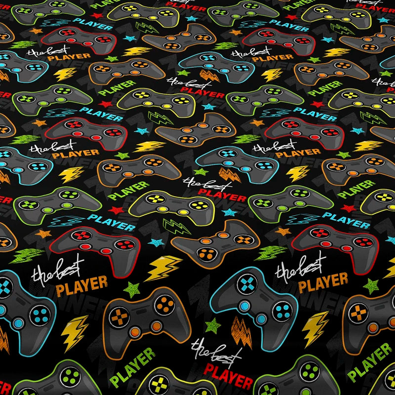 1 Cartoon Fun Printed Matte Fitted Sheet, Bedroom Printed Bed Cover, Bedding (Excluding Pillowcases)