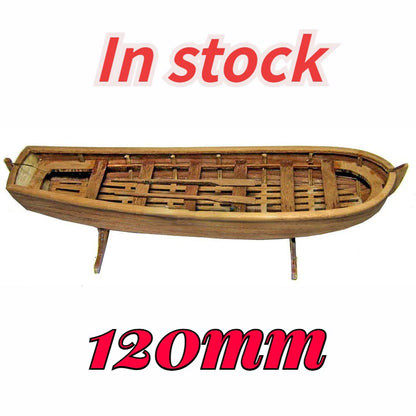 1/50 Lifeboat Solid Wood Sailboat Assembly Kit 120MM Mini Wooden Boat Model Kit J004 Full Wood Structure